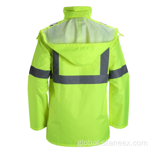 Safety Raincoat Reflective High Visibility Waterproof Reflective Safety Rain Coat Factory